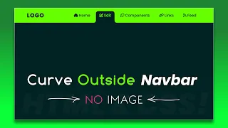 Curved Navigation Menu Indicator using Html And CSS Navbar with Curve Outside Effects