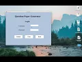 QCube-Question Paper Generator