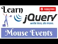 jQuery Lecture - 5 Mouse Events Tutorial in Hindi Urdu
