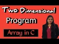 Two Dimensional 2D Arrays in C Program