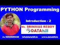 Python Programming 2 - DATAhill Solutions