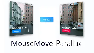 Moving Background Parallax on Mousemove Pure JS Css Hover Effect Javascript Hover effect project