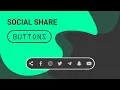 Social share buttons using HTML CSS