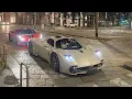 Lagu Pagani Utopia driving, loud sound and acceleration in Milan!