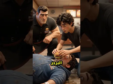 الرجل الذي لا يستطيع العيش دون برغر 🍔 #shortvideo