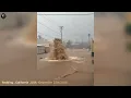 Severe Flooding in Redding California Turns Streets into Fast Moving Waterways During Holiday Season
