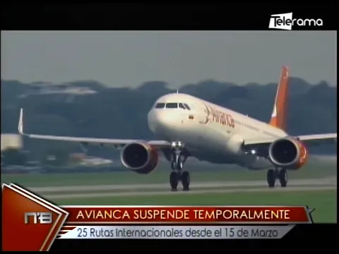 Avianca suspende temporalmente 25 rutas internacionales desde el 15 de Marzo