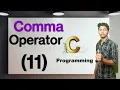 Comma Operator In C Programming C Tutorial In Hindi