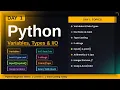DSA Day 1 Variables Data Types Input Output Beginner Python Tutorial