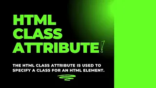 HTML class Attribute