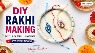 Rakhi making ideas at home | diy rakhi for school competition #rakhi 