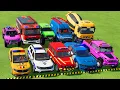 Download Lagu TRANSPORTING POLICE CARS, AMBULANCE, FIRE TRUCK, COLORFUL CARS WITH TRUCK -FARMING SIMULATOR 22! MP3