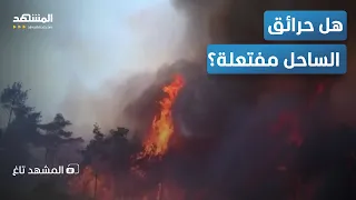  الأسد أو نحرق البلد  تعود من جديد   وهذه المرة من قلب غابات الساحل المحروقة     المشهد تاغ دندنها