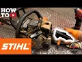 How to replace the throttle trigger and lockout on a stihl MS170 Chainsaw