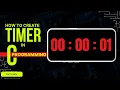 Timer using C programming language