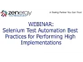 Selenium Test Automation Best Practices for High Performing Implementations