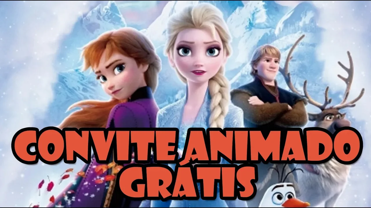 Convite Animado Frozen 2 Grátis