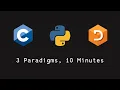 3 Paradigms 10 Minutes C Python and APL Solutions
