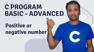 C Program English Tutorial 41 Check if a number is Positive or negative