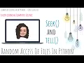 Random access of Files in Python - seek tell