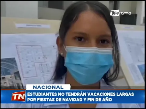Estudiantes no tendrán vacaciones largas por fiestas de navidad y fin de año
