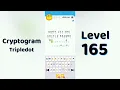 Cryptogram Tripledo Level 165 Solutions Logic Puzzle Game Mini Boss