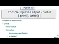 Python 3 x Console Input Output part II