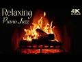 Download Lagu Crackling Fireplace \u0026 Relaxing Piano Jazz Music - Instrumental Piano Jazz Lounge Music Ambience