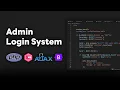 Create an Admin Login System using PHP PDO AJAX Bootstrap 5