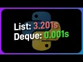 Deques can be FASTER than lists in Python