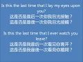《The Last Time/最后一次》- The Script (手创乐队) - 英中文歌词/ English and Chinese lyrics