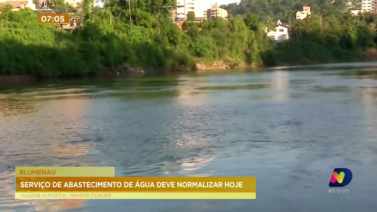 Abastecimento de água, em Blumenau, deve ser normalizado nesta quarta-feira