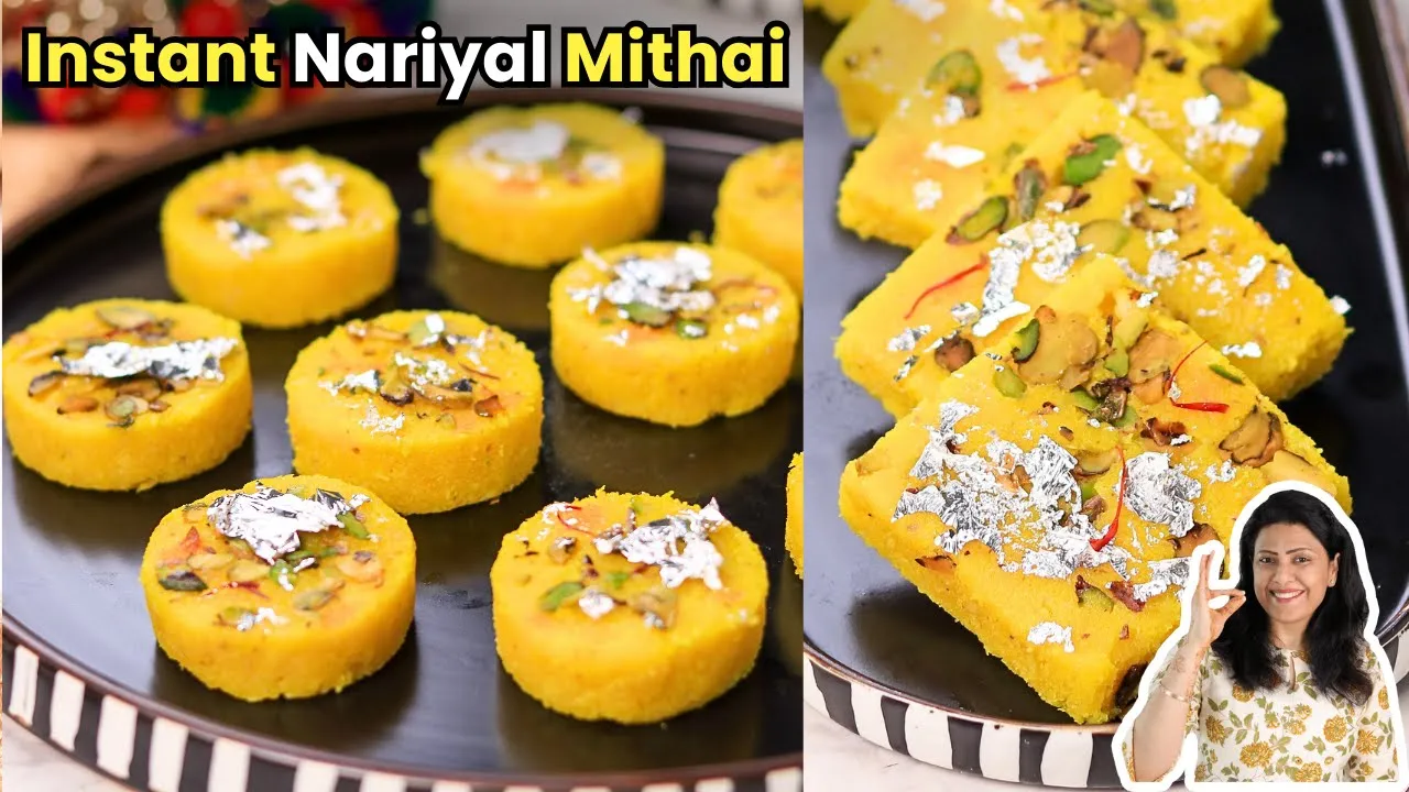 10 Mins            Instant Nariyal Barfi Mithai   MintsRecipes