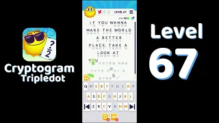 Cryptogram Tripledot Level 67 Answer SolutionGuruji