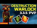 DESTRUCTION WARLOCK PVP 3 3 5 - BEGINNER GUIDE WARMANE WOTLK Talents Gear Spells Duels Tips 2022