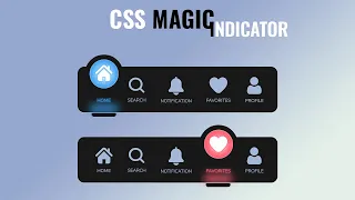 How To Create Magic Navigation Menu Indicator using Html CSS Magic Navigation Menu Indicator