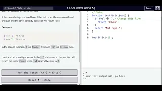 Lesson 61 Basic JavaScript Comparison with the Strict Equality Operator