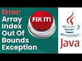 ArrayIndexOutOfBoundsException Error Java Tutorial