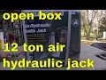 OPEN BOX ON A 12 TON HYDRAULIC AIR JACK FROM HAREOR FREIGHT