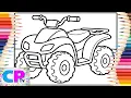 Quad ATV Coloring Page Easy Off-Road Vehicle Coloring