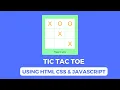 Frontend Machine Coding Interview Tic Tac Toe HTML CSS Javascript