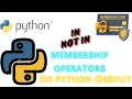 Membership operators easy python programming