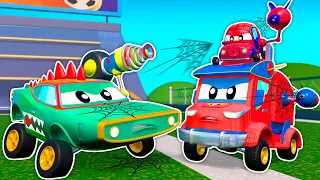 Heros VS. Crocodile 🦸‍♂️ Vehicles Cartoon for Kids | Super Truck