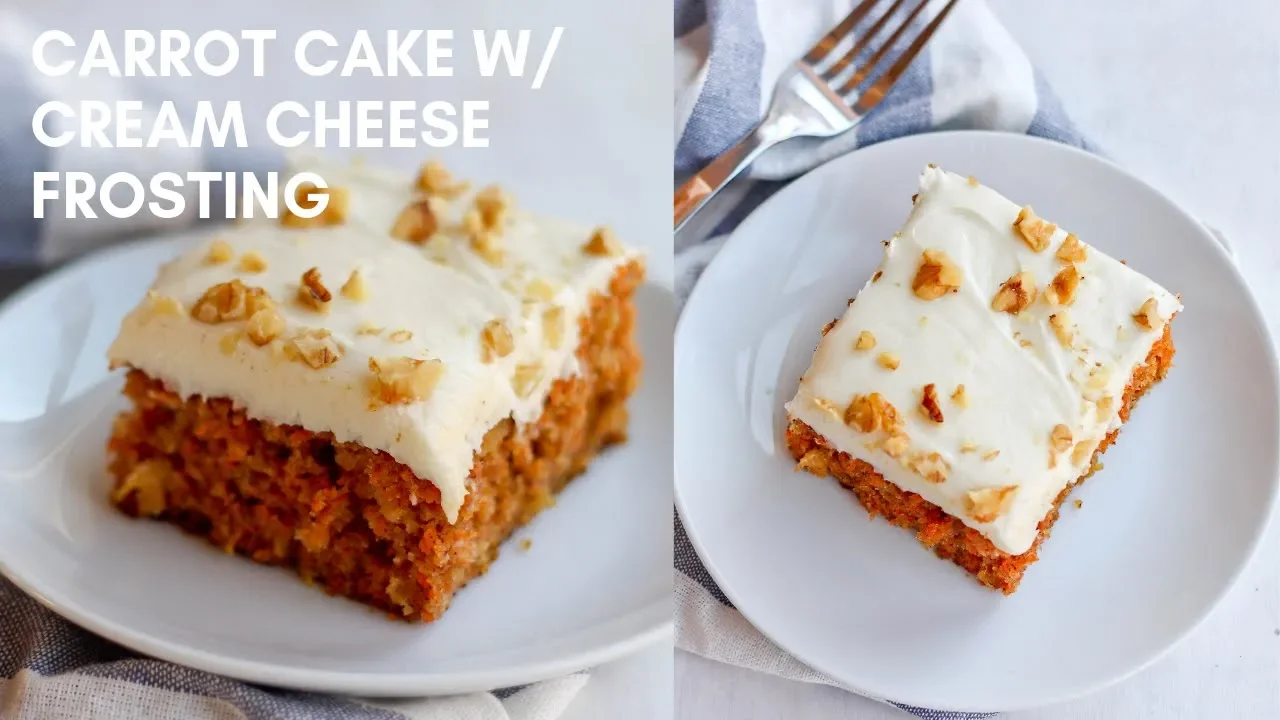 The BEST Carrot Cake Recipe With Cream Cheese Frosting - Bakery Style Carrot Cake. 
