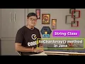 Java String toCharArray method How to convert toCharArray to string in Java
