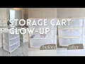 Easy DIY Plastic Walmart Storage Cart Flip High-End Bathroom Vanity Storage Makeover