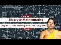 LEC50 Discrete Mathematics Graphs Trees - Isomorphism and Subgraphs by Ms D Srivalli