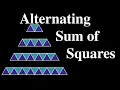 Alternating Sum of Squares II visual proof without words