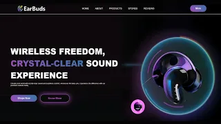 Earbuds Website Using HTML CSS Step by Step Tutorial Fast Code
