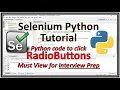 Selenium Python Radio Button Python Selenium Radio Button Select Selenium Radio Button